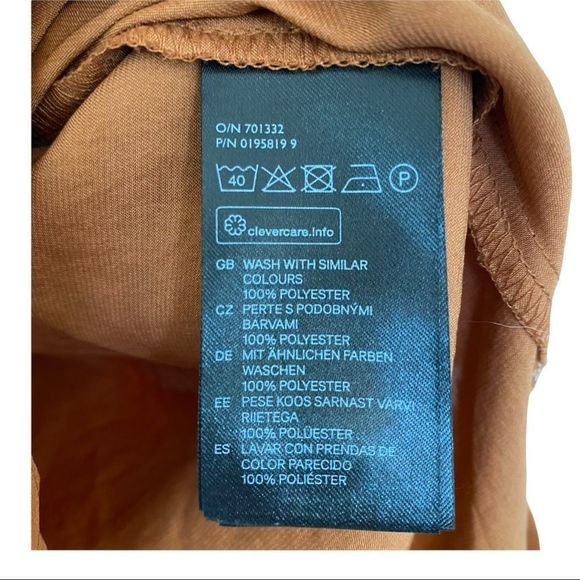 H&M bohemian tan flowy long sleeve top 4 EUC - Picture 8 of 8